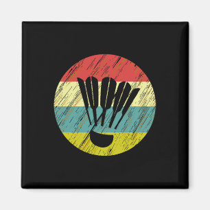 Aimant Retro Shuttle Racket Sports Badminton Joueur Athle