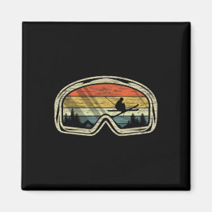 Aimant Retro Ski Goggles Mountain Snow Winter Sport Cadea