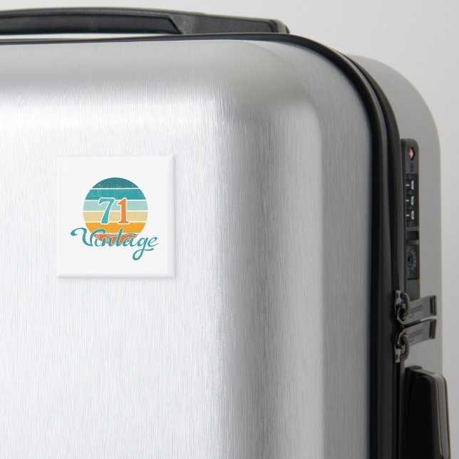 Aimant Retro Sunset 71 Vintage en détresse (In Situ (Bagages))