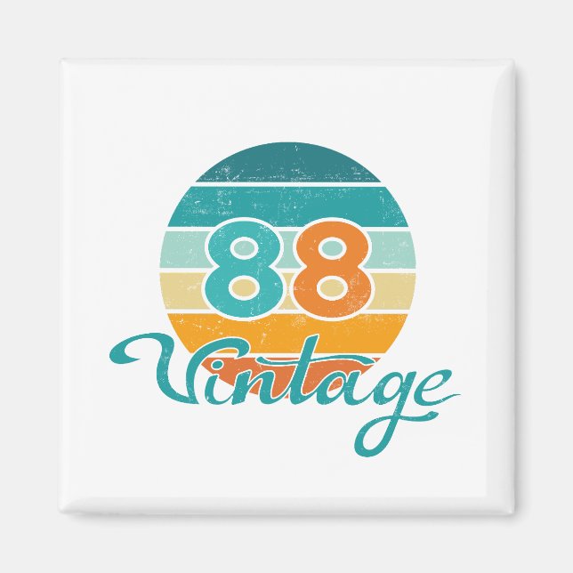 Aimant Retro Sunset 88 Vintage Distressed (Devant)