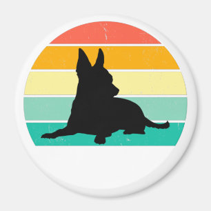 Aimant Retro Sunset Chihuahua