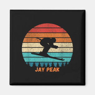 Aimant Retro Sunset Jay Peak Ski du Vermont _1