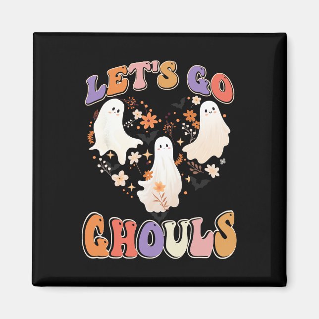 Aimant Retro Super Go Ghouls Drôle Coupl Halloween (Devant)