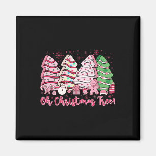 Aimant Retro Super rose Oh Noël Arbre gâteaux Debbie C