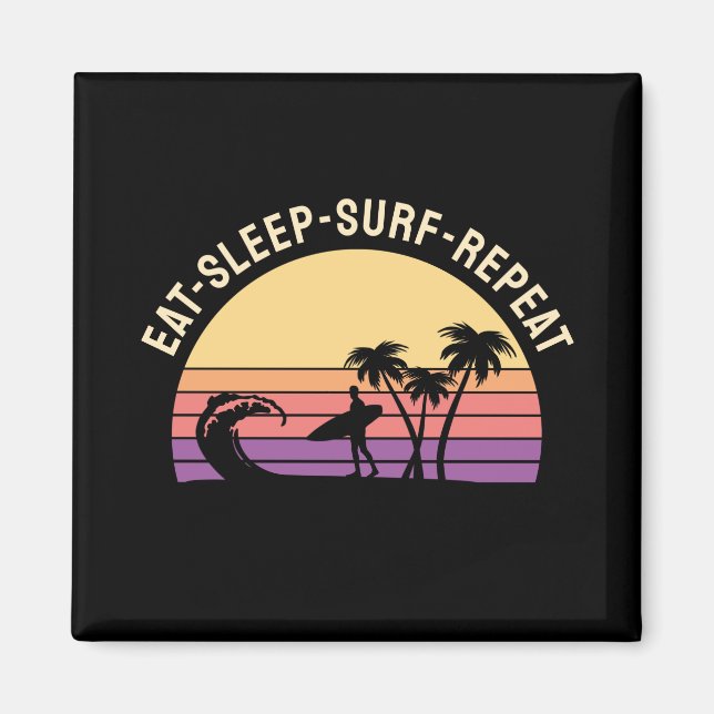 Aimant Retro Surfing (Devant)