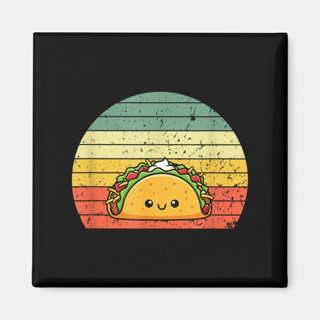 Aimant Retro Taco Lover Shirt Funny Retro Taco Humor  (Devant)