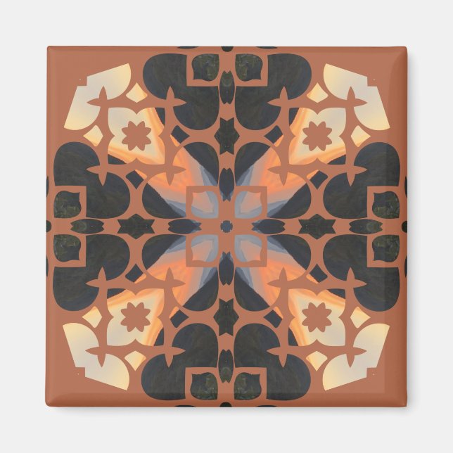Aimant Retro Tan Motif (Devant)