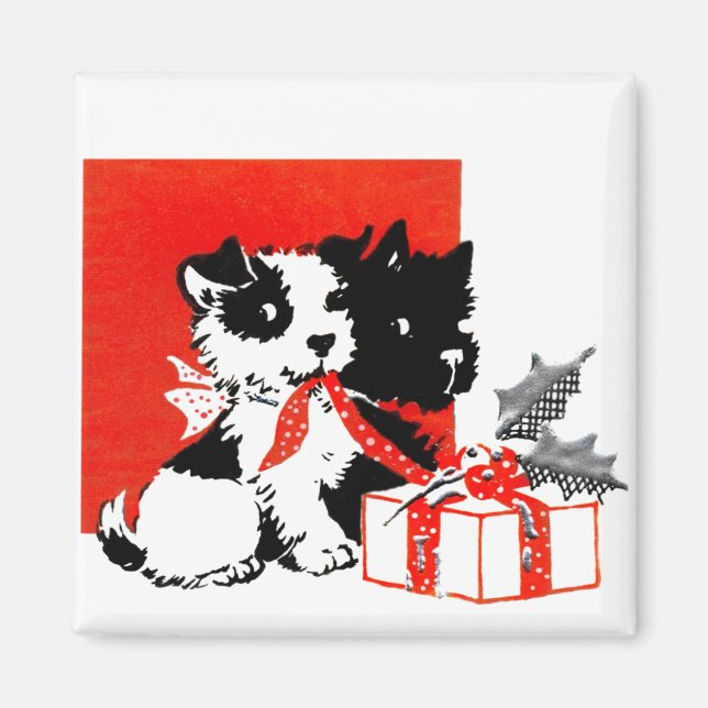 Aimant Retro Terrier et Scotty Dogs (Devant)