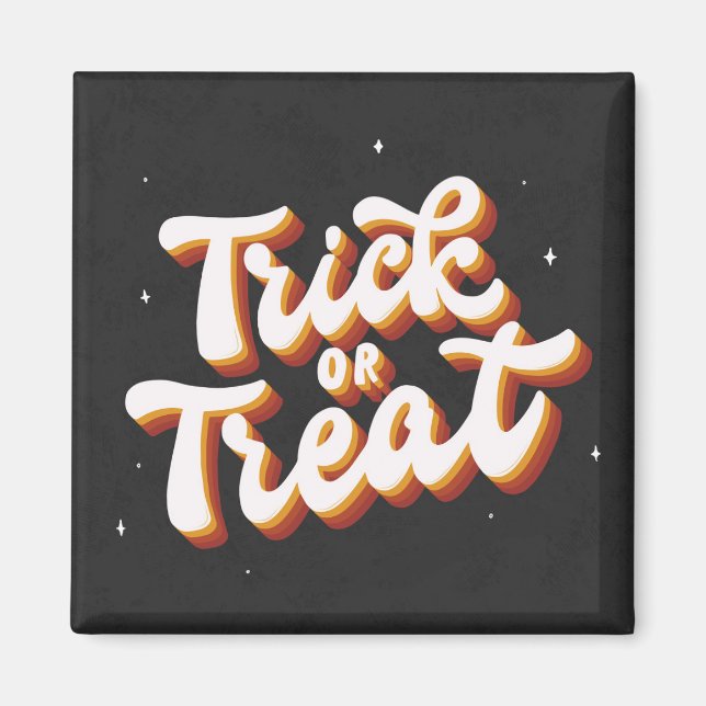 Aimant Retro Trick ou Treat (Devant)