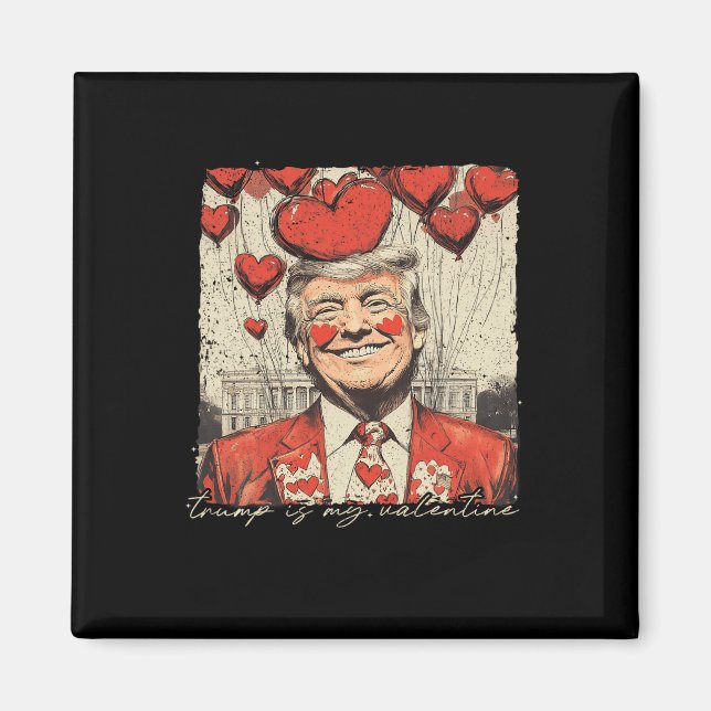 Aimant Retro Trump est la Saint-Valentin de Trump (Devant)