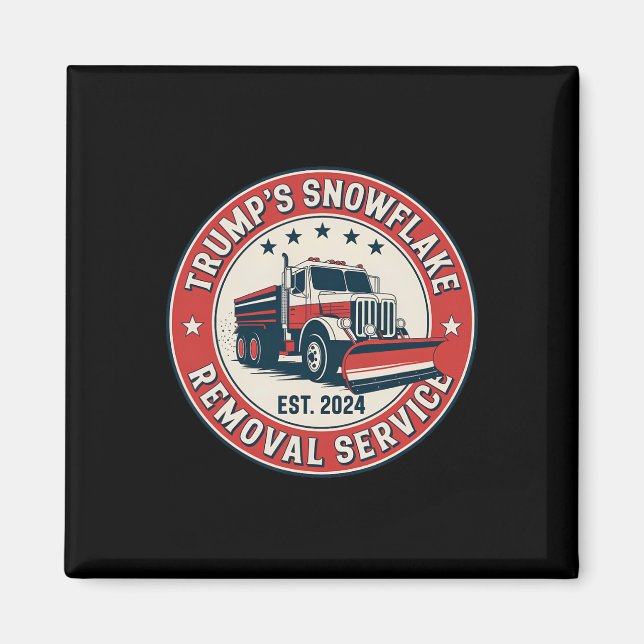 Aimant Retro Trump's Snowflake Removal Service Funny Trum (Devant)
