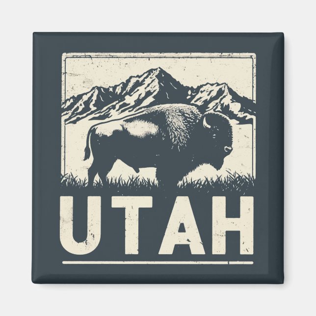 Aimant Retro Utah (Devant)