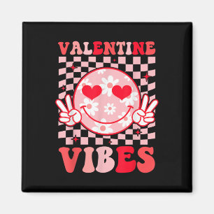 Aimant Retro Valentines Day Coeur Valentine Vibes Boys Gi
