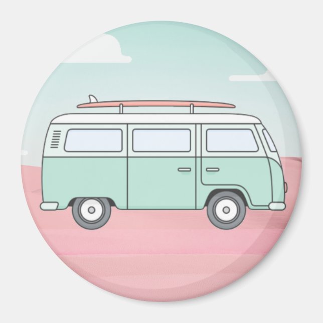 Aimant Retro Van (Devant)