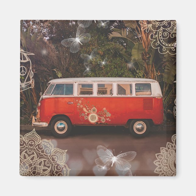 Aimant Retro Van (Devant)