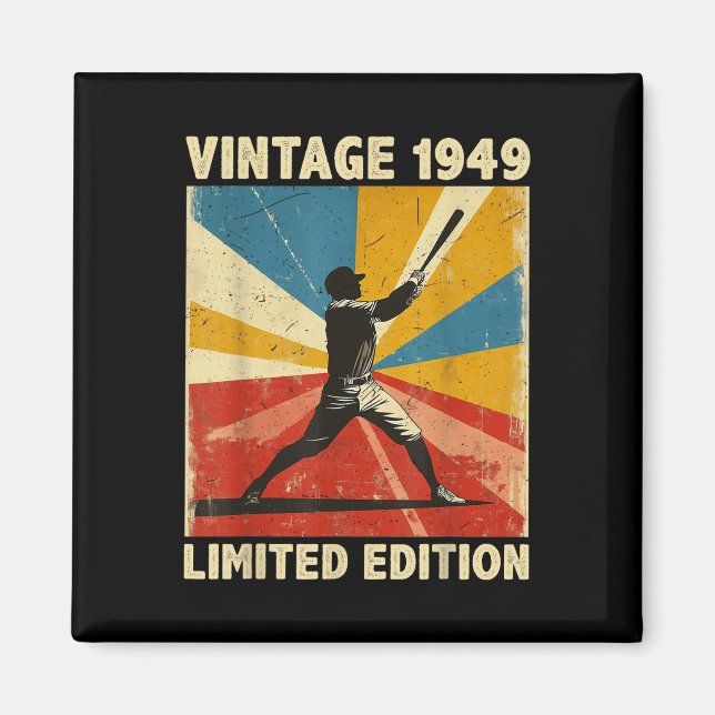 Aimant Retro Vintage 1949 Baseball Lover Limited Edition (Devant)