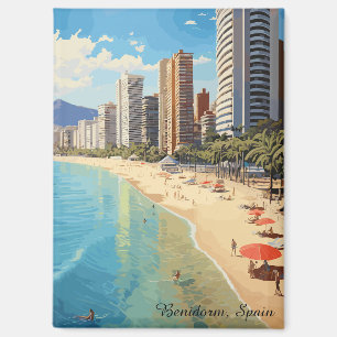 Aimant Rétro Vintage Benidorm Espagne Voyage Méditerranée