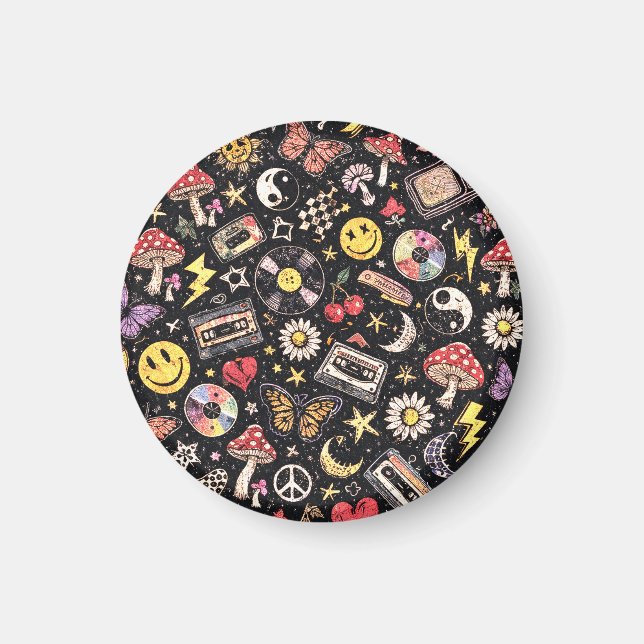 Aimant Retro Vintage Grunge Sunshine Bliss (Devant)