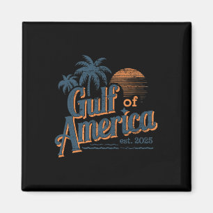 Aimant Retro Vintage Gulf Of Us America 2025 American Fla