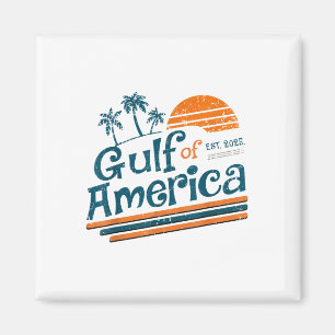 Aimant Retro Vintage Gulf Of Us America 2025 American Fla