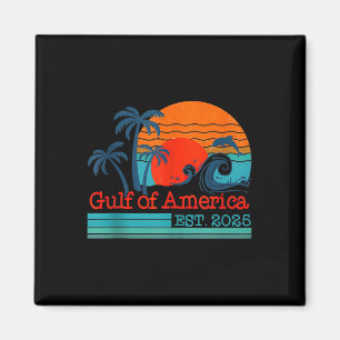 Aimant Retro Vintage Gulf Of Us America 2025 American Fla