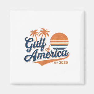 Aimant Retro Vintage Gulf Of Us America 2025 American Fla