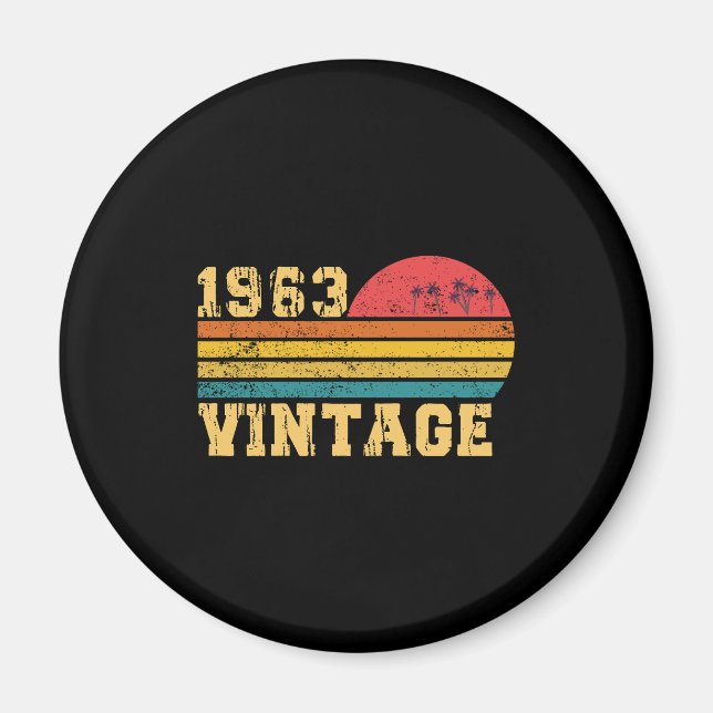 Aimant Retro Vintage Sunset 1963 Anniversaire (Devant)