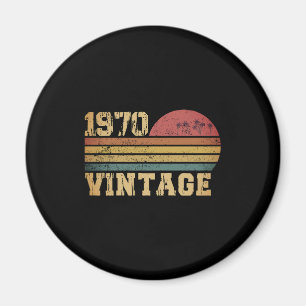 Aimant Retro Vintage Sunset 1970 Anniversaire