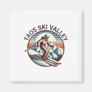 Aimant Retro Vintage Taos Ski Valley Nouveau-Mexique Ski