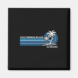 Aimant Rétro Vintage Vacances en famille Alabama Côte du