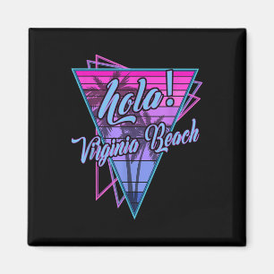 Aimant Retro Virginia - Hola Virginia Beach Virginia Vint