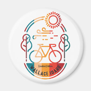 Aimant Retro Wallance Idaho piste cyclable.
