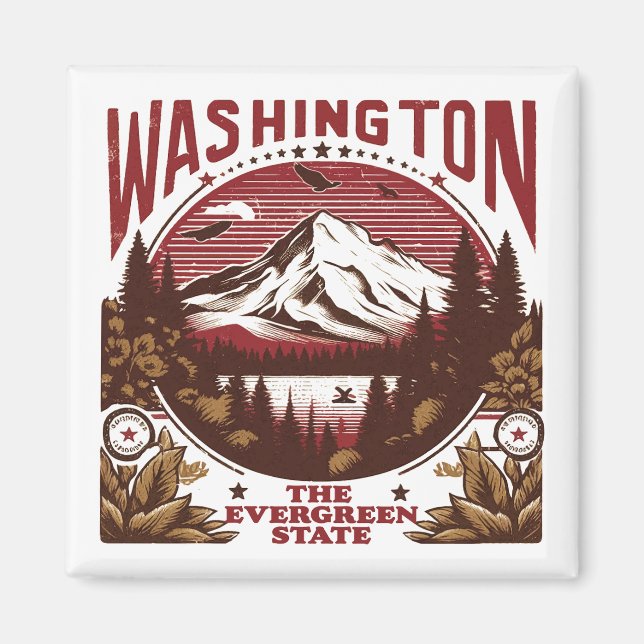 Aimant Retro Washington (Devant)
