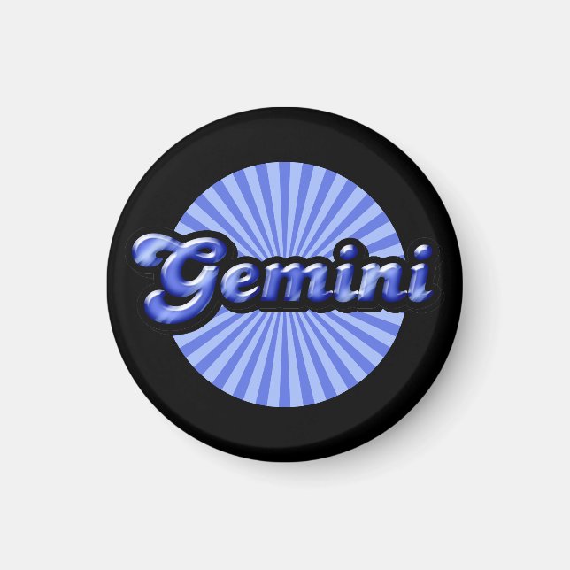 Aimant Rétro Zodiac Gemini (Devant)