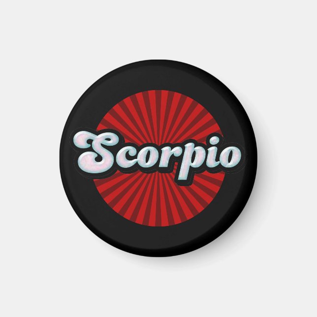 Aimant Rétro Zodiaque Scorpion (Devant)