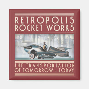 Aimant Retropolis Carré Rocket Works