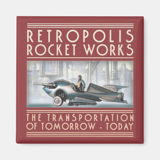 Aimant Retropolis Carré Rocket Works