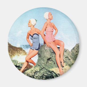 Aimant Rétros maillots de bain vintages de femmes et