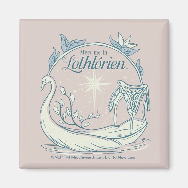 Aimant Retrouvez-moi à LOTHLORIEN™ - Bateau cygne (Devant)