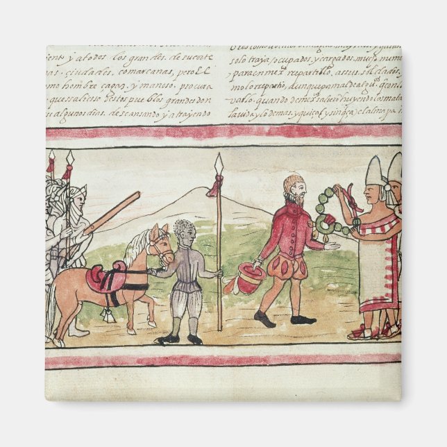 Aimant Réunion de Hernando Cortes et Montezuma (Devant)