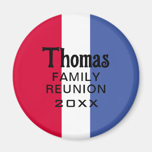 Aimant Réunion de nom de famille personnalisé