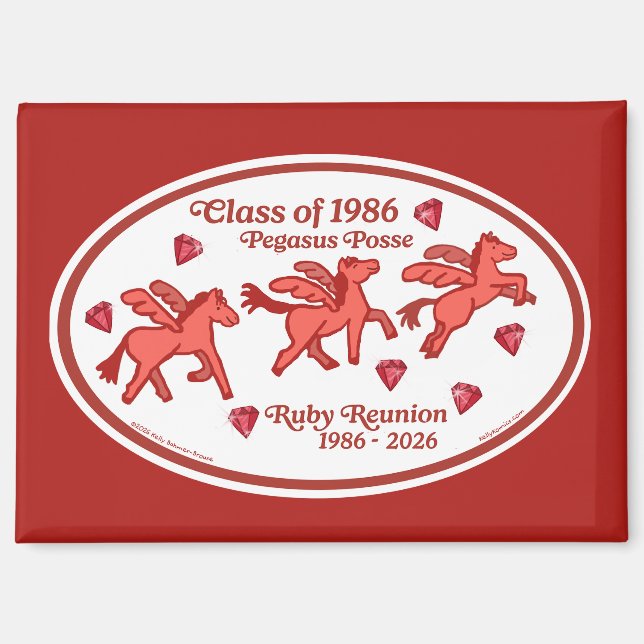 Aimant Réunion Rubis du Pegasus Posse (Recto)