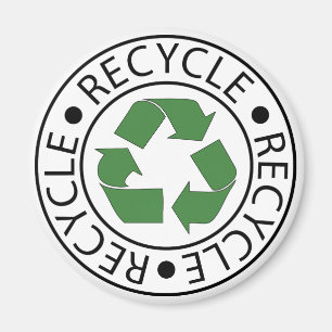 Aimant Réutilisez le logo central vert