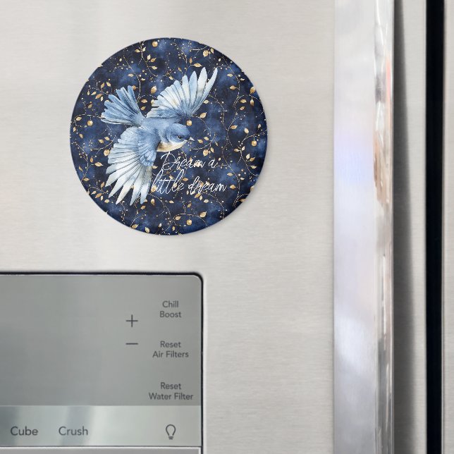 Aimant Rêve de feuilles d'or d'oiseau bleu (In situ (réfrigérateur))