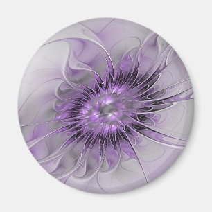 Aimant Rêve de fleur de lavande Art fractal abstrait mode