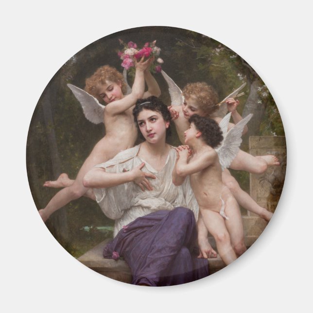 Aimant Rêve de printemps, par Bouguereau (Devant)