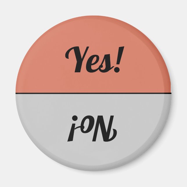 Aimant Reversible Yes & No Coral Grey Dishwasher (Devant)