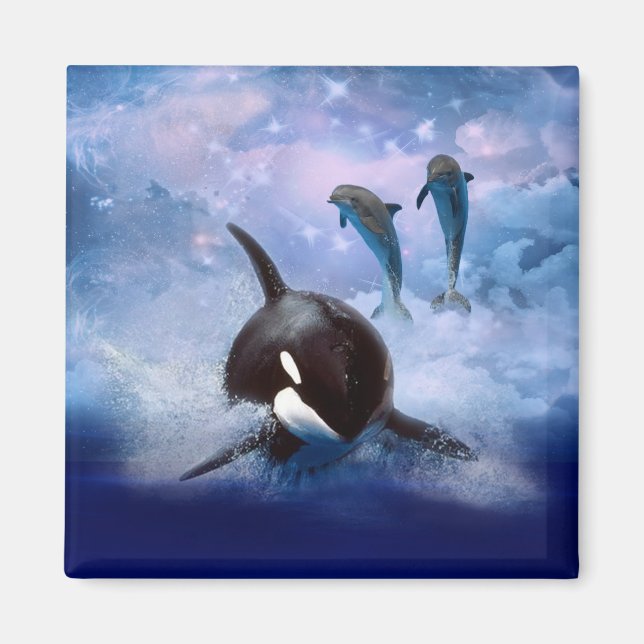 Aimant Rêves baleines et dauphins (Devant)