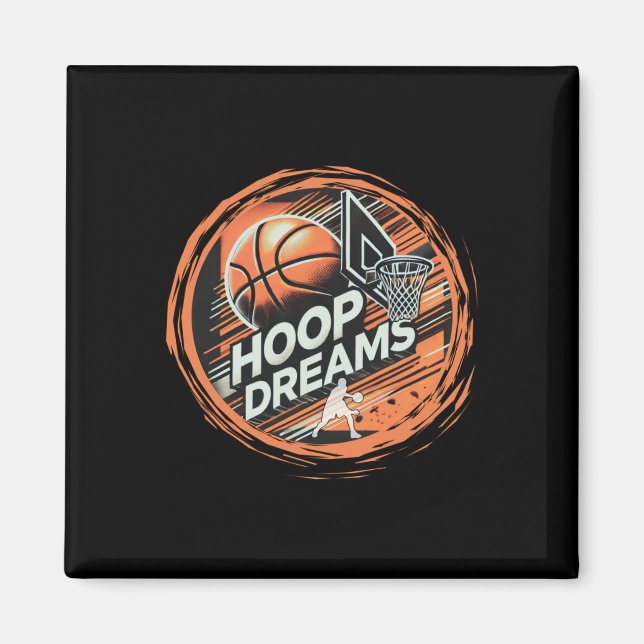 Aimant Rêves de plateau de basket actifs (Devant)