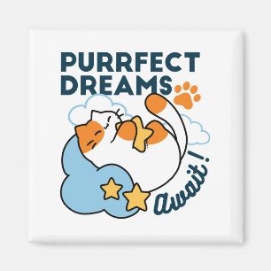 Aimant Rêves Parfaits Attendent – Rêve de Chat Mignon End